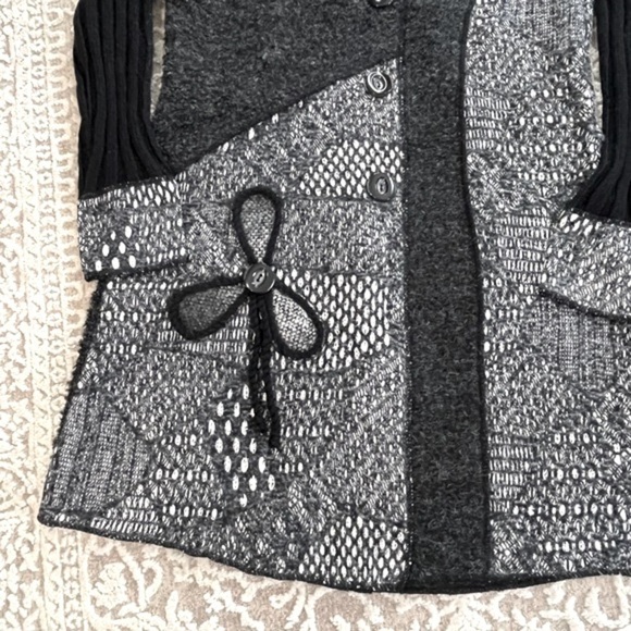 NWT Sioni Wool/Mohair Patchwork Sweater Coat - Picture 9 of 16